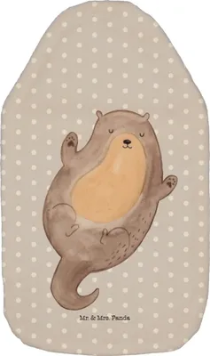 Produktbild von Mr. & Mrs. Panda Wärmflasche Otter Umarmen - Grau Pastell - Geschenk, Hallo, glücklich, Wärmekissen, wärmebeutel, Bettflasche, Wärmflaschen, Optimistisch, mit Bezug