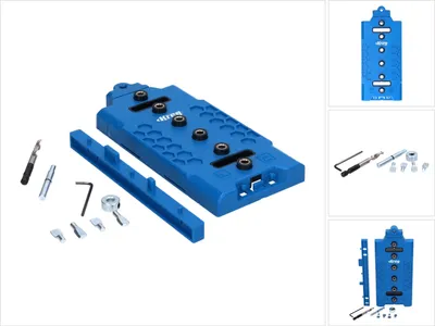 Produktbild von Kreg LR32 Lochreihen Bohrschablone 32 mm blau + 5 mm Bohrer ( KMA3232-INT )