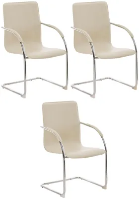 Produktbild von CLP 3er Set Stühle Melina creme