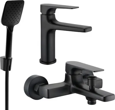 Produktbild von Mexen Lynx R62 Badewannenset, Schwarz - 745903R62-70