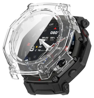 Image de INF Coque de Protection PC Claire avec Verre Trempé pour Amazfit T-Rex 3 Pro