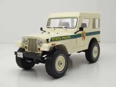 Produktbild von Greenlight Collectibles 19124 Jeep CJ-5 1983 Hardtop weiß Maryland State Police 1:18