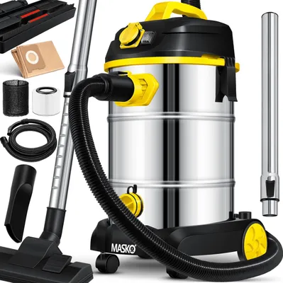 Produktbild von Masko® Industriestaubsauger Staubsauger Nass Trocken Sauger Edelstahl max. 1800W