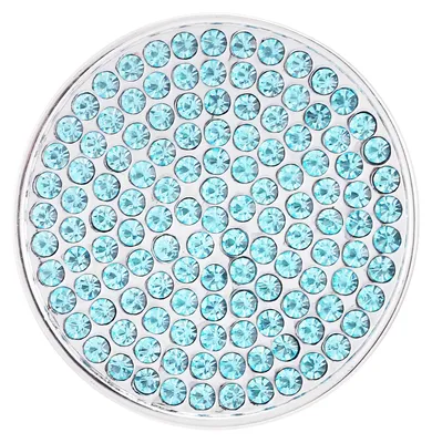 Produktbild von Morella® Damen Coin Glitzersteine hellblau 33 mm