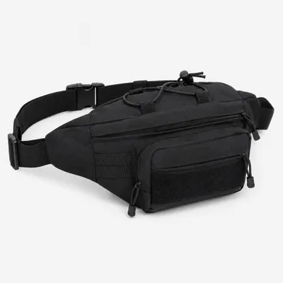 Produktbild von Taktische Gürteltasche Herren 3 L MOLLE Bauchtasche Hüfttasche Schwarz/Grün - Schwarz