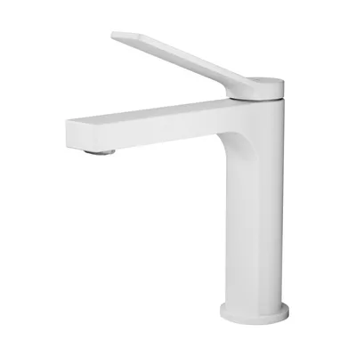 Produktbild von EMKE bateria łazienkowa biały mat 195x173x46mm, mosiądz, wkład ceramiczny, bateria łazienkowa, bateria umywalkowa, bateria umywalkowa