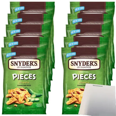 Produktbild von Snyder’s Pretzel Jalapeno VPE (10x110g Packung) + usy Block