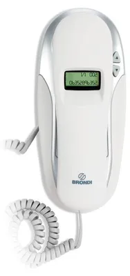 Produktbild von Brondi KENOBY CID, Analoges Telefon, Kabelgebundenes Mobilteil, Anrufer-Identifikation, Weiß