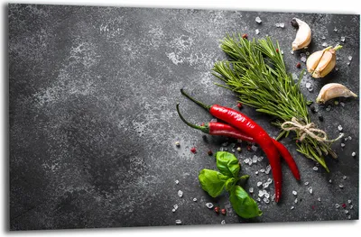 Produktbild von Herdabdeckplatte Glaskeramikkochfeld-Abdeckung Spritzschutz Glas 80x52 Chili