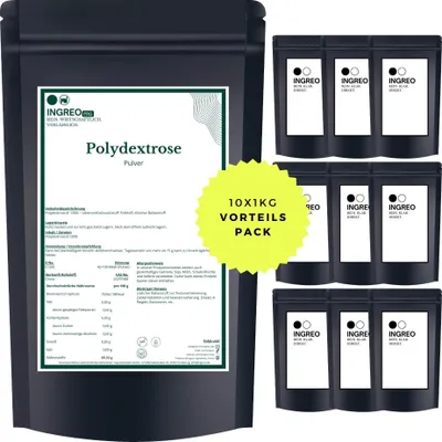Zdjęcie produktu dla Polidekstroza – 90% proszek (40–100 mesh) – 10 kg (10 x 1 kg)