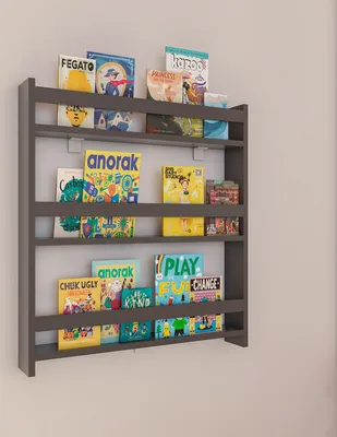 Produktbild von VCM Holzregal hängend | platzsparendes Kinder Regal | Maße: H. 80 x B. 70 x T. 10 cm | Elegantes Regal hängend | Aufbewahrungsregal | Bücherregal | Wandboard - Kidos