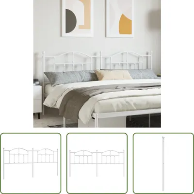 Immagine prodotto di The Living Store Testiera in metallo bianco 193 cm