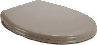 Produktbild von spirella WC Sitz Toilettendeckel Duroplast mit Absenkautomatik und auf Knopfdruck abnehmbar zur Reinigung in Taupe – Easy Fix Clip System