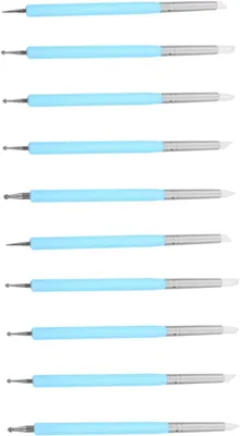 Produktbild von 1 Set UV-Gel-Nagelkunstpinsel, doppelseitige Maniküre-Werkzeuge zur Dekoration, Himmelblau