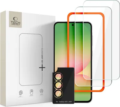 Zdjęcie produktu dla Szkło Hartowane Tech-Protect Easy Set+ 3-Pack Galaxy A57 5G Clear
