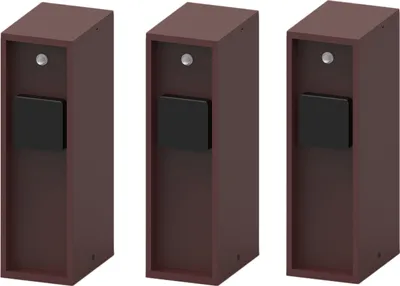 Produktbild von Novatool 3x Steckdosensäule 3-fach außen Braun Edelstahl eckig IP44 mit Dämmerungssensor Steckdose Aussen Gartensteckdose Outdoor Steckdosensäule Garten Steckdosenturm (Elektro)