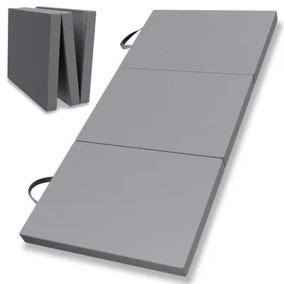Produktbild von ELONEO Klappmatratze 75x200x 8 cm hoch, Gästematratze klappbar, Faltmatratze, Faltbare Matratze, Bandscheibenwürfel, Reisematratze, (Grau)