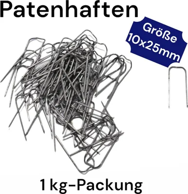 Produktbild von Patenthaften Haften Krampen Römer Adventskranz Mooshaften Basteln 10x25mm 1kg