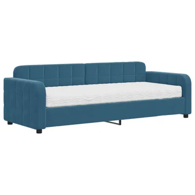 Produktbild von Tagesbett mit Matratze Blau 80x200 cm Samt