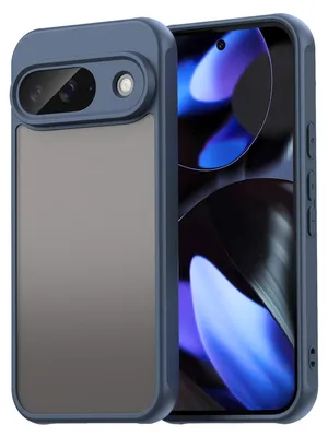 Image de Étui pour Google Pixel 9, dos mat translucide avec protection de l'appareil photo, étui de protection antichoc Bleu