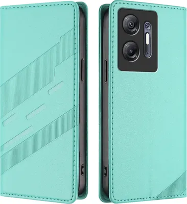 Produktbild von Hülle für Infinix Hot 30 5G, Kunstleder Brieftaschen Handyhülle mit Kartenfach und Standfunktion Türkis