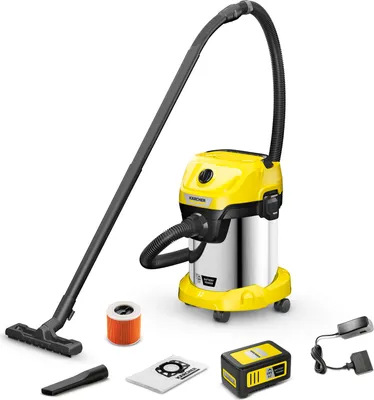 Produktbild von Kärcher Akku-Nass-/Trockensauger WD 3-18 S Battery Set, 18 V, 17 l