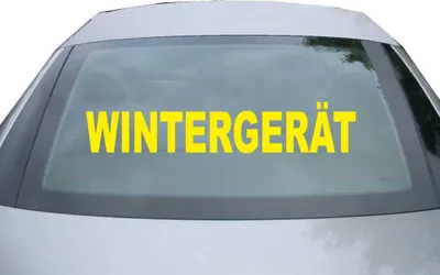 Produktbild von Indigos UG - Aufkleber Heckscheibe & Motorklappe DE2284 - gelb - 600x114 mm - Wintergerät - Auto Scheiben Fenster Heckklappe Tuning Racing JDM - Die cut