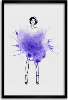 Produktbild von Bild - Bilderrahmen - 40 cm x 60 cm - MDF - Rahmen - Wandkunst - Mode-Illustration