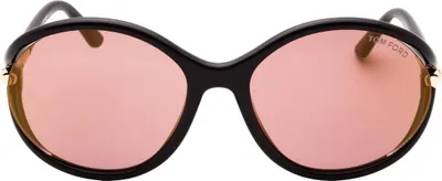 Immagine prodotto di Tom Ford - Occhiali da sole lucidi "Melody" da donna SY446 (Taglia unica) (Marrone scuro/Rosa)