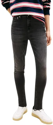 Productafbeelding van Tommy Jeans dames jeans, model Nora, skinny fit, mid-rise, zwart (denim black), maat 24W/34