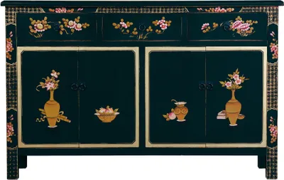 Zdjęcie produktu dla Fine Asianliving Chińska komoda Chiński kredens Chińskie szafki Chińskie meble Orientalne azjatyckie 140x90x34