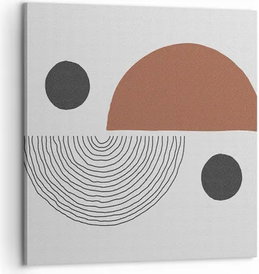 Produktbild von Bild auf Leinwand - Leinwandbild - Einteilig - Abstraktion Figuren Geometrisch - 60x60cm - Wand Bild - Wanddeko - Wandbilder - Leinwanddruck - Bilder - Wanddekoration - Leinwand bilder - AC60x60-4153