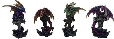 Produktbild von 4er Set Drachen auf Kreuz