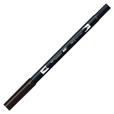 Image de 6 x Tombow ABT-N15ABT Dual Brush Pen N15 noir