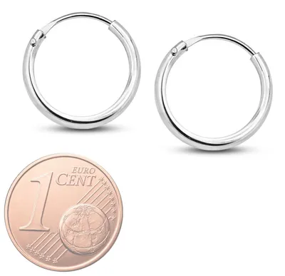 Produktbild von Creolen aus 925 Sterling Silber; Silbercreolen in der Größe - 16 mm