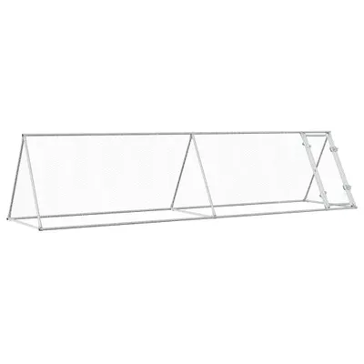 Zdjęcie produktu dla vidaXL Klatka dla kurczaków srebrna 400x105x91 cm Stal ocynkowana