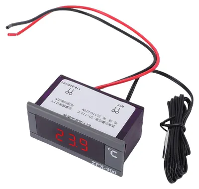 Produktbild von Digitales Temperaturmessgerät, LED-Temperaturanzeige mit einem Messbereich von -50 bis 110 °C für Kühlschränke, Gefrierschränke und Vitrinen ZFX-900