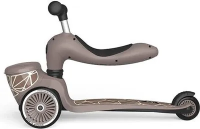 Produktbild von Scoot & Ride Highwaykick One Lifestyle Brown Lines Tretroller Silber  Silber One Size