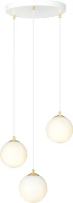 Obrázek produktu pro Lustr Emibig 3xE14 10W ROYAL 3 bílá skleněná stínidla 1244/3