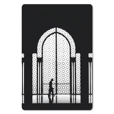Produktbild von MuchoWow® Mauspad Mousepad Schwarz - Weiß - Fenster - Mensch 40x60 cm - Mousepads - Maus Mat - Pad - Mausunterlage - Schreibtisch Accesoire