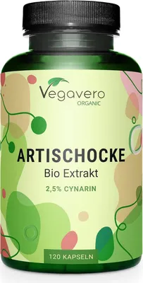 Produktbild von Vegavero Artischocke  Extrakt | 120 Kapseln | 2,5% Cynarin | -Qualität aus Frankreich | vegan