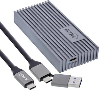 Obrázok produktu pre InLine 00031J, Obal pre SSD, M.2, M.2, SATA, 40 Gbit/s, USB pripojenie, Šedá