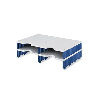 Image de styro 268-1202.38 Unité de montage styrodoc duo 4 compartiments bleu/gris(T)