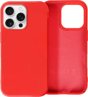 Produktbild von Avizar, Halbsteife Soft Touch Silikon Handyhülle für iPhone 16 Pro, Rot