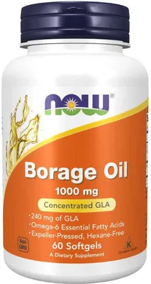Obrázok produktu pre Borákový olej 1000 mg 60 mäkkých gélov Now Foods
