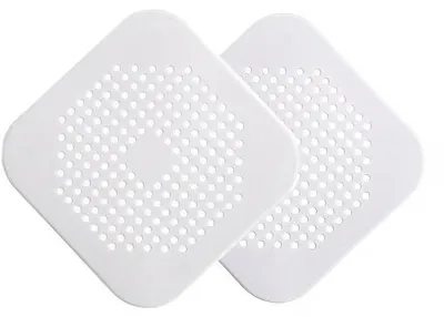 Produktbild von Silikon AbflussSiebe 2er Pack weiß für Bad und Küche