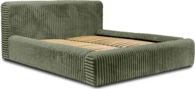Produktbild von FEDVE Polsterbett Doppelbett Kostar Bett Bettkasten Schlafzimmer 160x200 cm Grün (Vito 77)