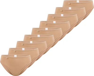 Produktbild von sloggi 9er Pack 24/7 Baumwolle Tai Slip Weicher Baumwolle für hohen Tragekomfort, Optimaler Sitz durch elastischen Bund, Flache Nähte für angenehme Bewegungsfreiheit nude 46