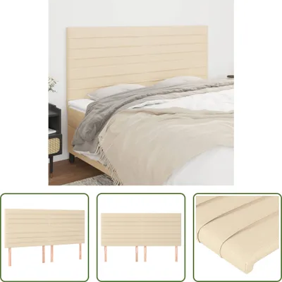 Produktbild von The Living Store Kopfteile 4 Stk. Creme 100x5x78/88 cm Stoff