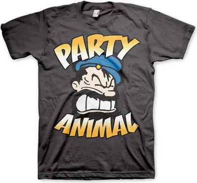 Produktbild von Brutos - Party Animal T-Shirt - X-Large - Dark-Grey